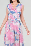 Sirene Maxi Dress - Pink Blue Floral